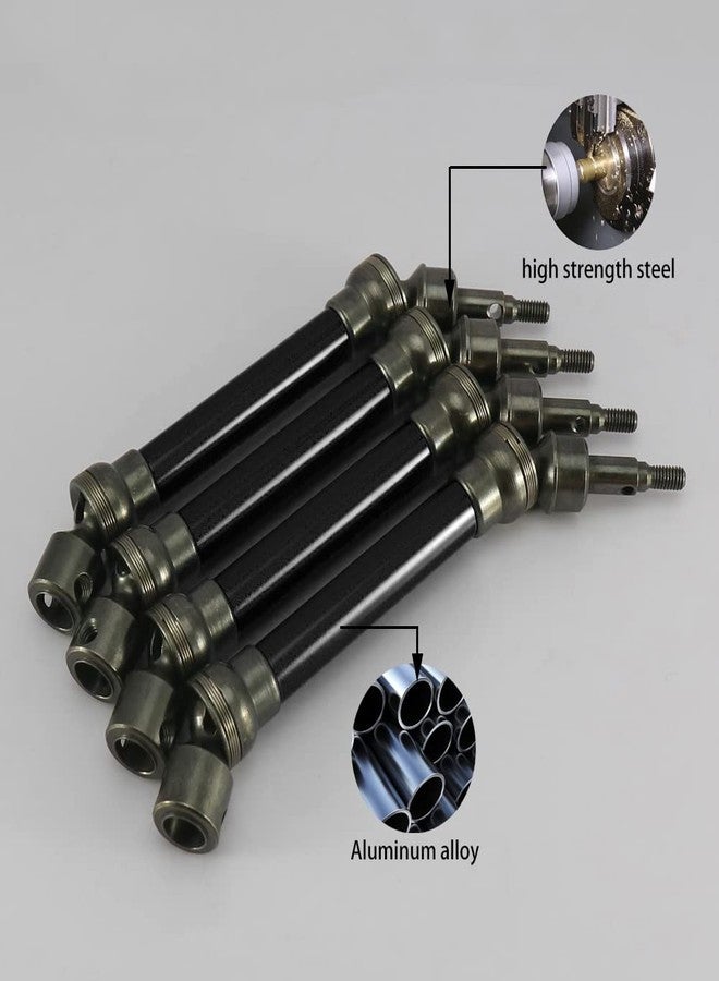 RCAWD 4X Slider Front/Rear Drive Shaft Set for 1/10 Arrma 1/10 Big Rock 4X4 V3 3S Blx Brushless Monster Truck RTR Upgrade Parts(Black) - Image 5